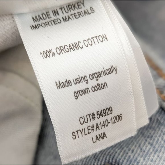 AGOLDE Lana Jean  Backdrop Blue Straight Leg Distressed Jeans 27 Aritzia - Picture 7 of 16